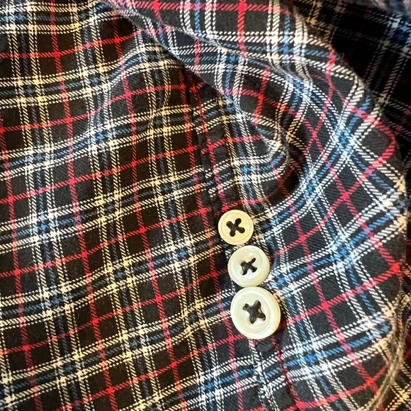 Ralph Lauren Red Blue Black Checkered 100% Cotton Shirt Black Pony Sz Medium - Picture 9 of 12